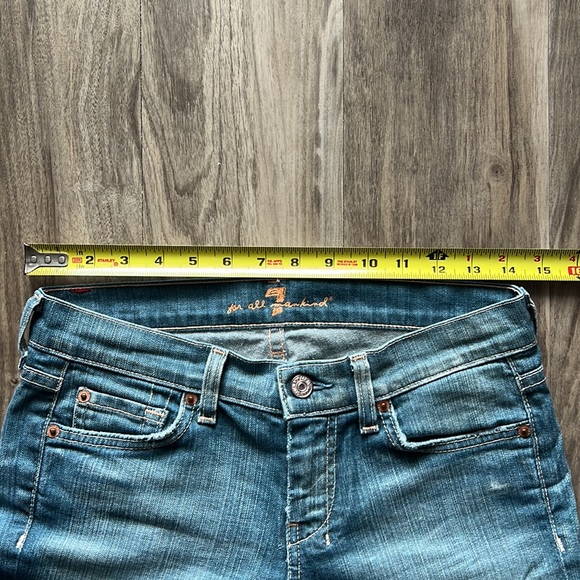 7 For All Mankind Denim Jean Short Capri - Picture 7 of 9